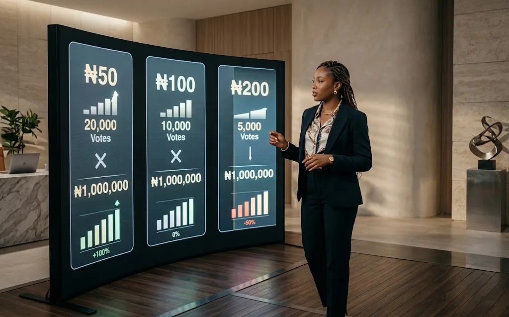 ₦50 vs ₦100 vs ₦200 Per Vote: Which Price Makes More Money?
